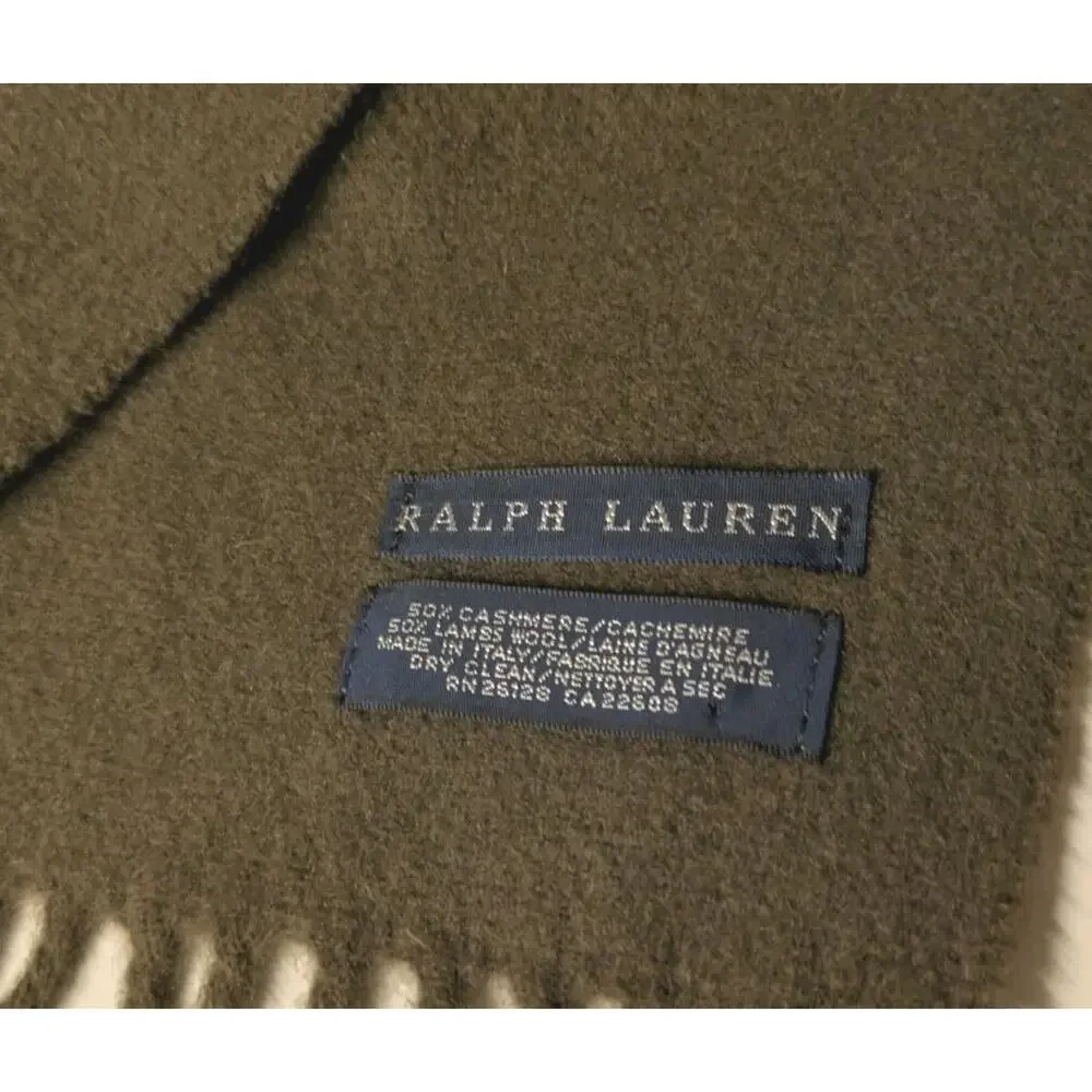 Vintage Polo Ralph Lauren Cashmere Lambs Wool Scarf